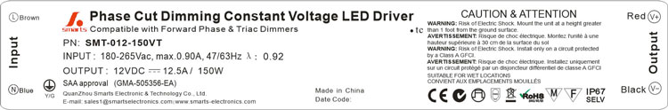 150W dimmable driver