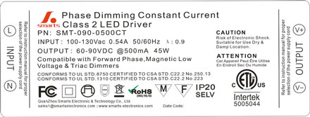 LED driver triac dimmable 500mA 45w