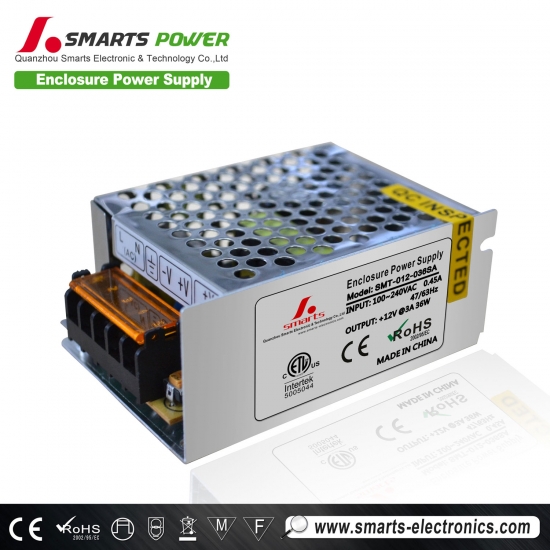 Best 12v 36w enclosure power supply with CE/ROHS Listed