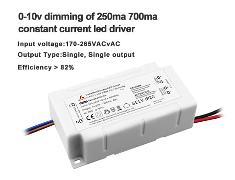 0-10v dimming show- The connection of 250ma 700ma constant current led driver