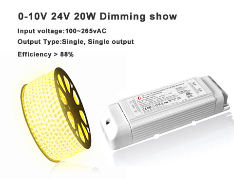 0-10v dimming show- The introduction of 24v 20W constant voltage led driver