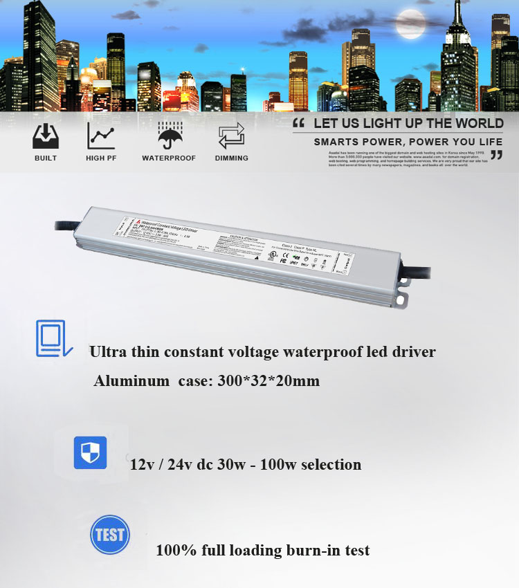 waterproof electronic led driver 30w