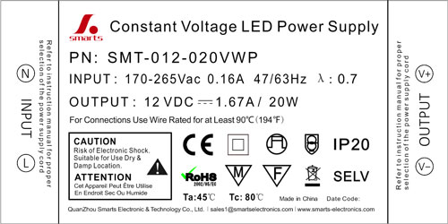 220v 230v ac 12vdc 24vdc IP20 super slim ultra thin led driver 12v 15w 20w