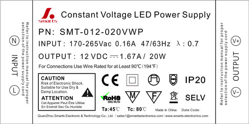 CE Certification Small LED Driver 220v 20w