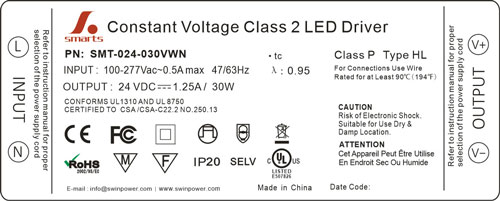 UL led power supply