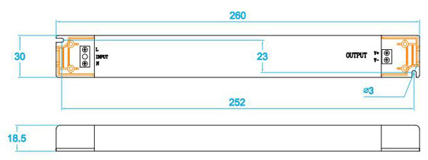 slim size triac dimmable led driver