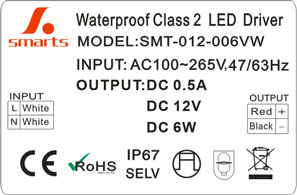 12V 6W Constant voltage LED driver