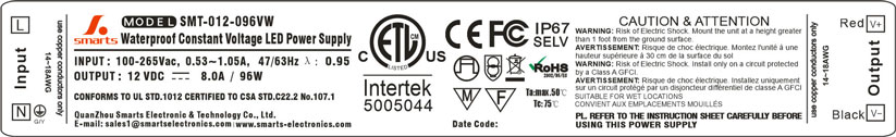 100w constant voltage led driver