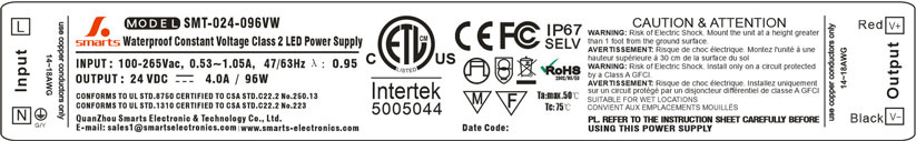 constant voltage 96w 100w led driver 24v 