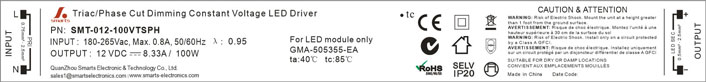 120v 277v Dimmable Triac Dimming CE 12v Led Driver Power Supply 