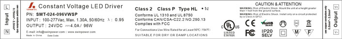 277vAC 24vDC constant voltage led driver