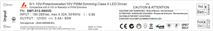 0-10v PWM dimmable led driver 