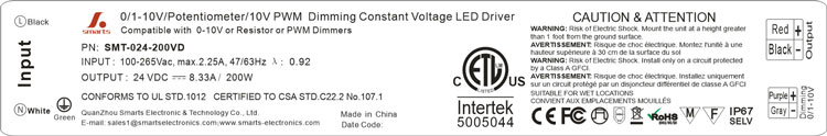  0-10V dimmable constant voltage dimming LED driver