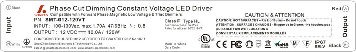 12v 10a constant voltage led driver
