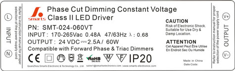 24v 60w LED power supply