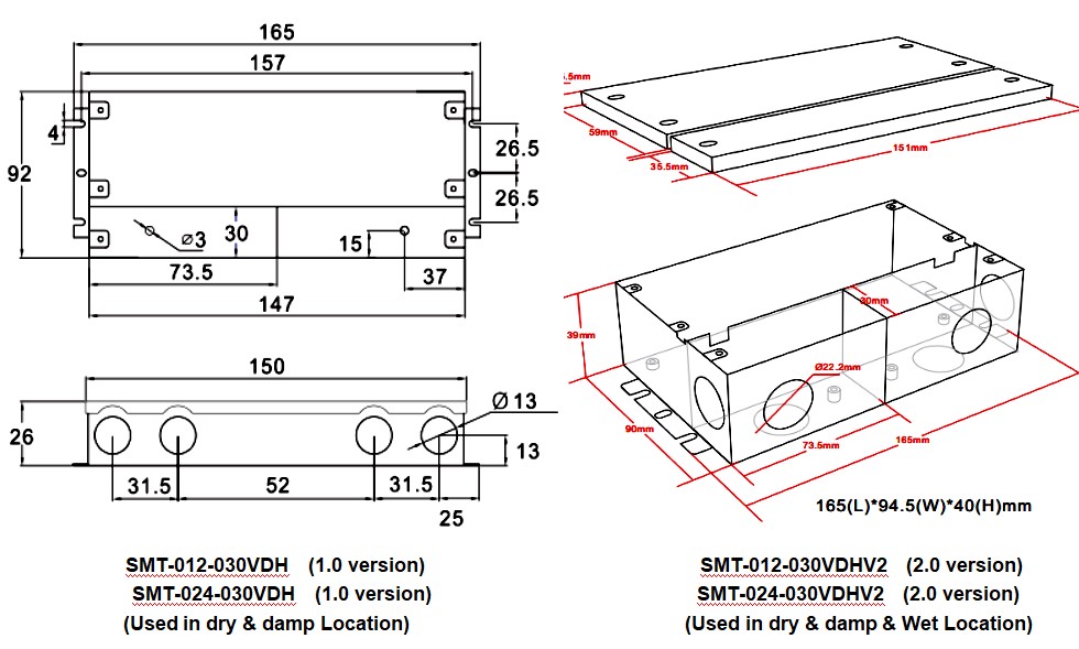 277v led driver dimmable power supply