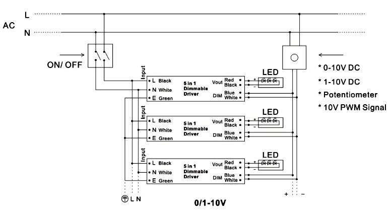 277v power supply 60w led