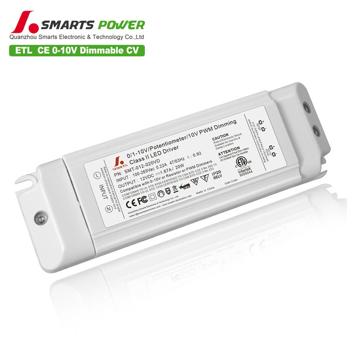 20w 0-10v dimming led driver