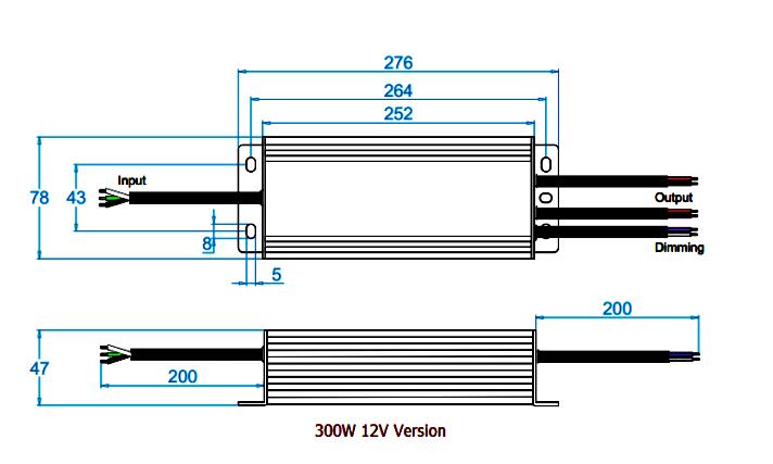 waterproof led power supply 12v 300w