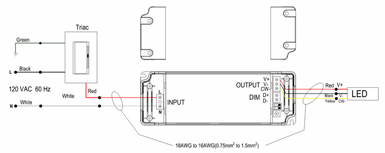 5 in 1 Dimmable LED driver 96W