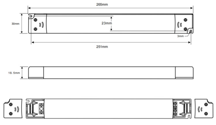 triac 0-10v dimmable linear led power supply
