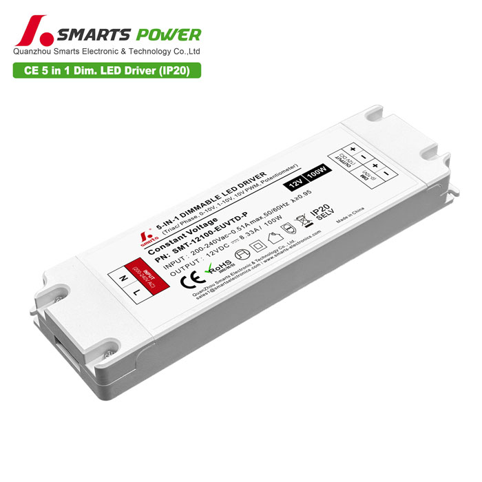 Ultra-thin cabinet 5 in 1 dimming led power supply 100w