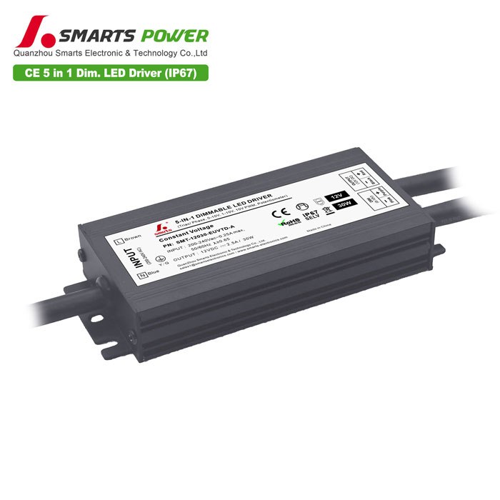 ip67 waterproof 200-240Vac led power supply 12v 30w