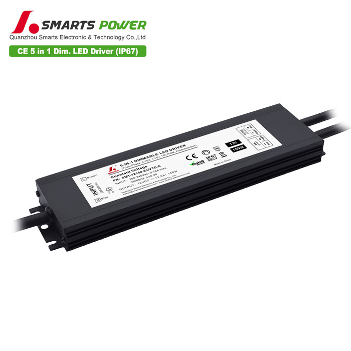 utra slim wateproof 150w 200-240vac 5 in 1 led driver