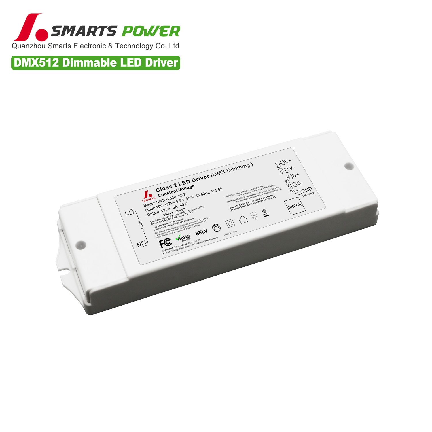 60w dimmable driver for led strip lights