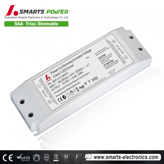 60w triac dimmable constant voltage led power supply