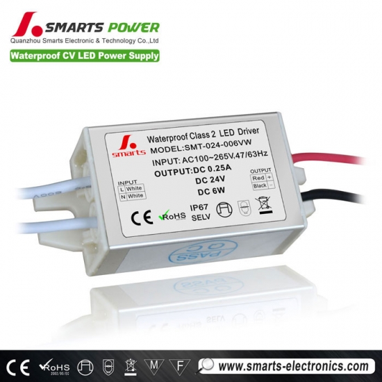 24V 6W constant voltage LED power supply