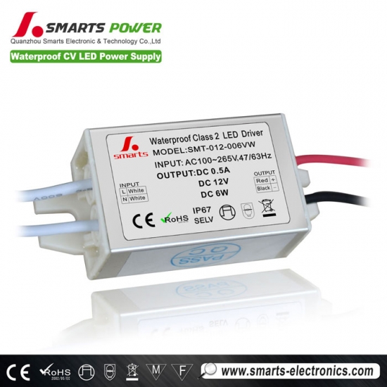 12V 6W Constant voltage LED driver