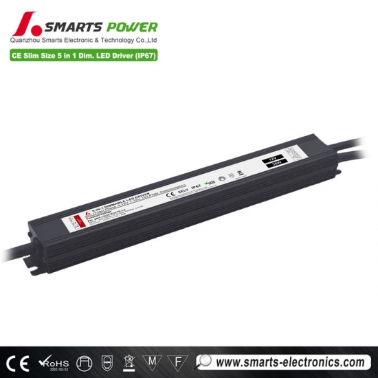 5 in 1 dimmable led light transformer ip67 12v36w led driver