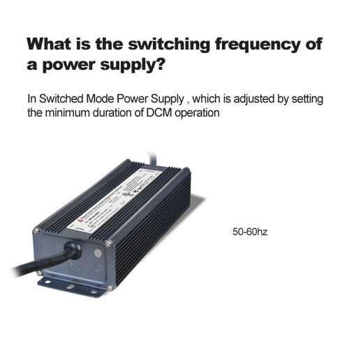 What is the switching frequency of a power supply?