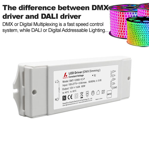 The difference between DMX driver and DALI driver