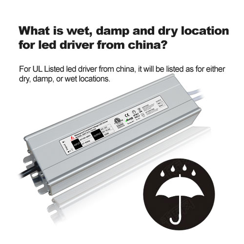 What is wet, damp and dry location for led driver from china?