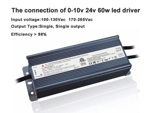 0-10v dimming show-the connection of 0-10v 24v 60w led driver