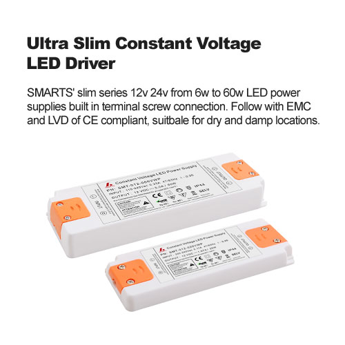 SMARTS new products - plastic IP20 slim constant voltage led driver
