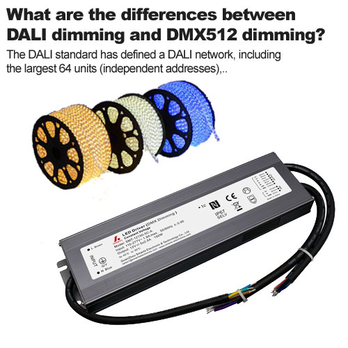 What are the differences between DALI dimming and DMX512 dimming?