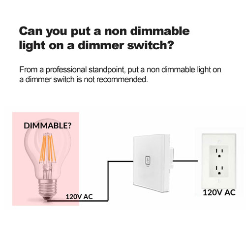 Can you put a non dimmable light on a dimmer switch?