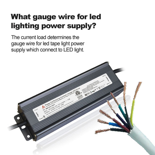 What gauge wire for led lighting power supply?
