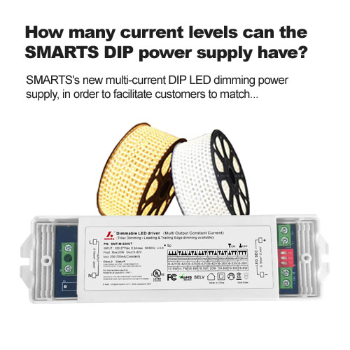 How many current levels can the SMARTS DIP power supply have?