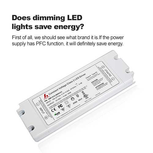 Does dimming LED lights save energy?