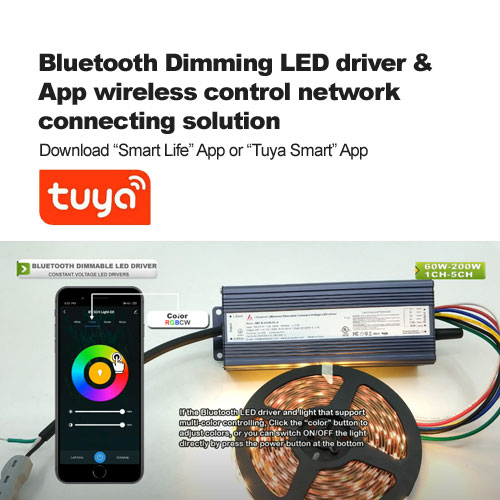 Bluetooth Dimming LED driver & App wireless control network connecting solution