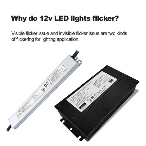 get flicker free by using proper 12v constant voltage dimmable led driver